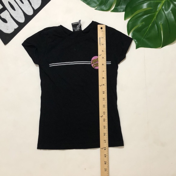 Santa Cruz Girls Tee, Small 6-6x, Black & Pink - Picture 6 of 6